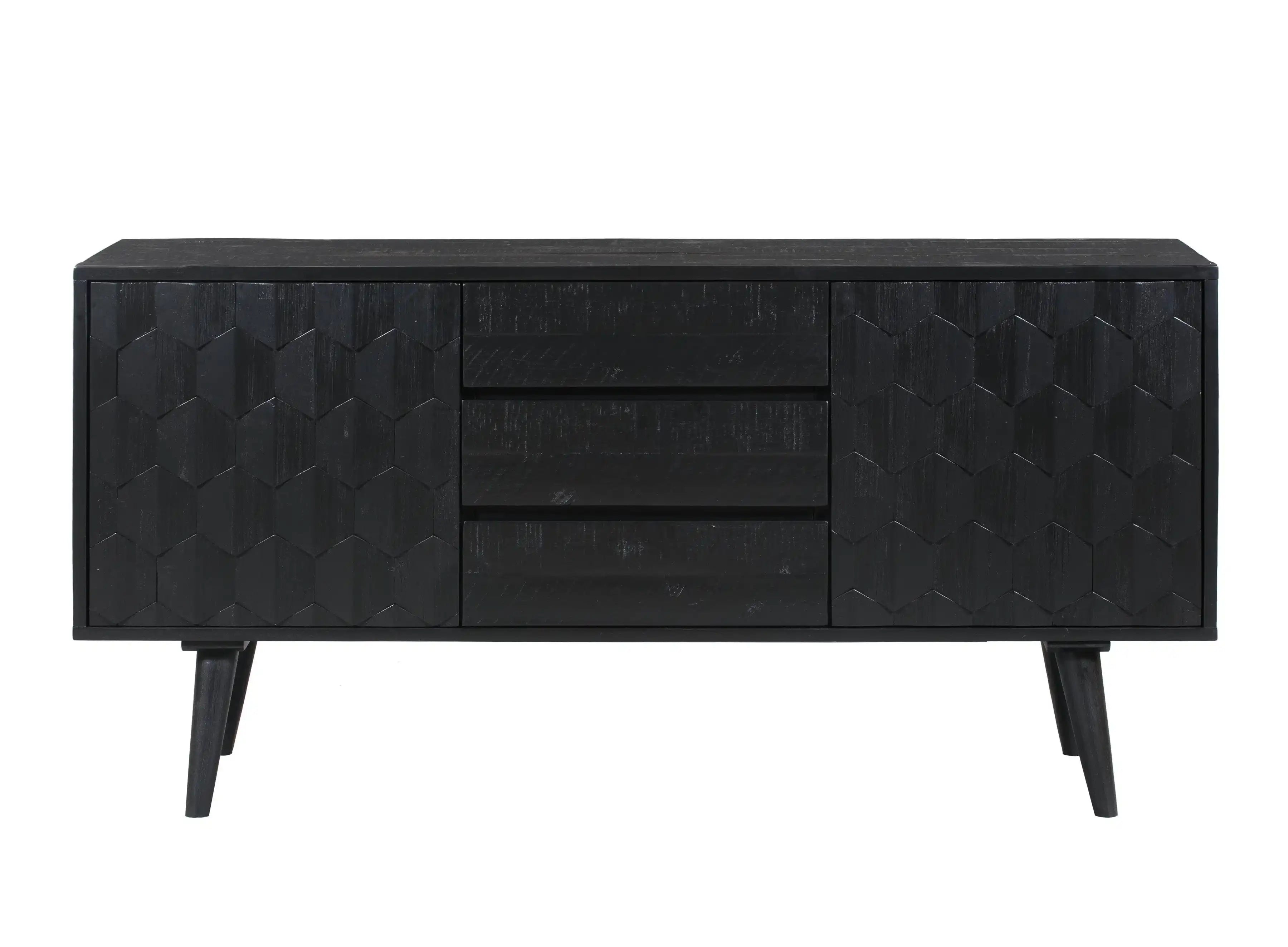 Valentina - Black Buffet - Black - Best Buy Furniture