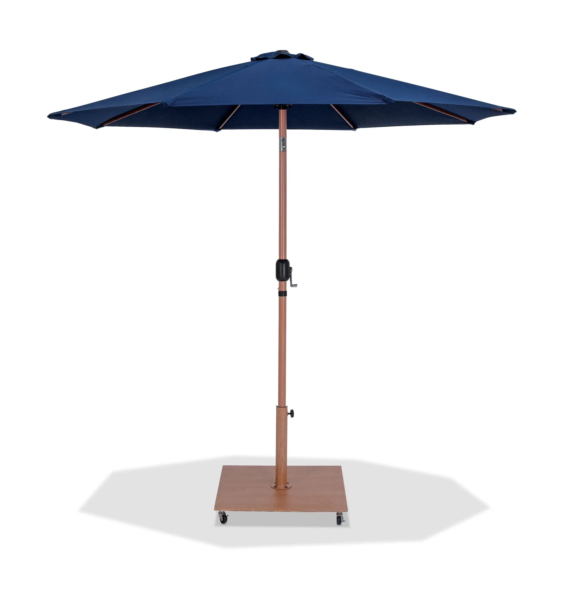 Fiji - Aluminum Patio Umbrella With Square Teak Base - Best Buy Furniture