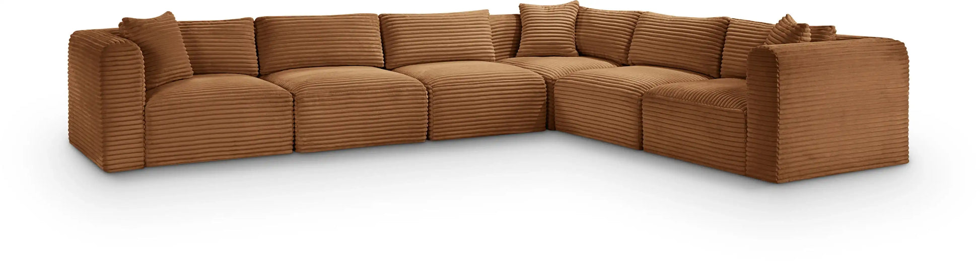Shaggy - Fabric 6 Piece Modular Corner Sectional - Best Buy Furniture