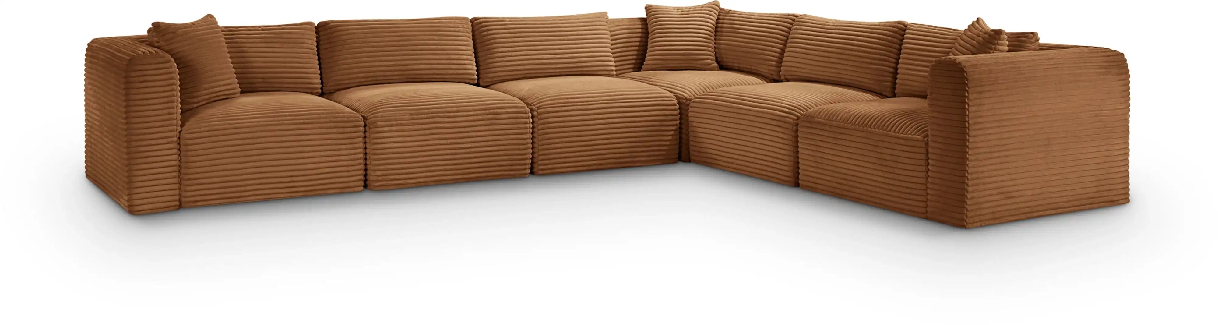 Shaggy - Fabric 6 Piece Modular Corner Sectional - Best Buy Furniture