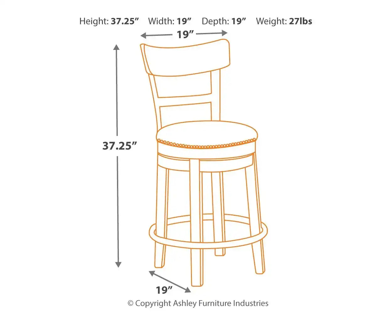 Pinnadel - Swivel Barstool - Best Buy Furniture