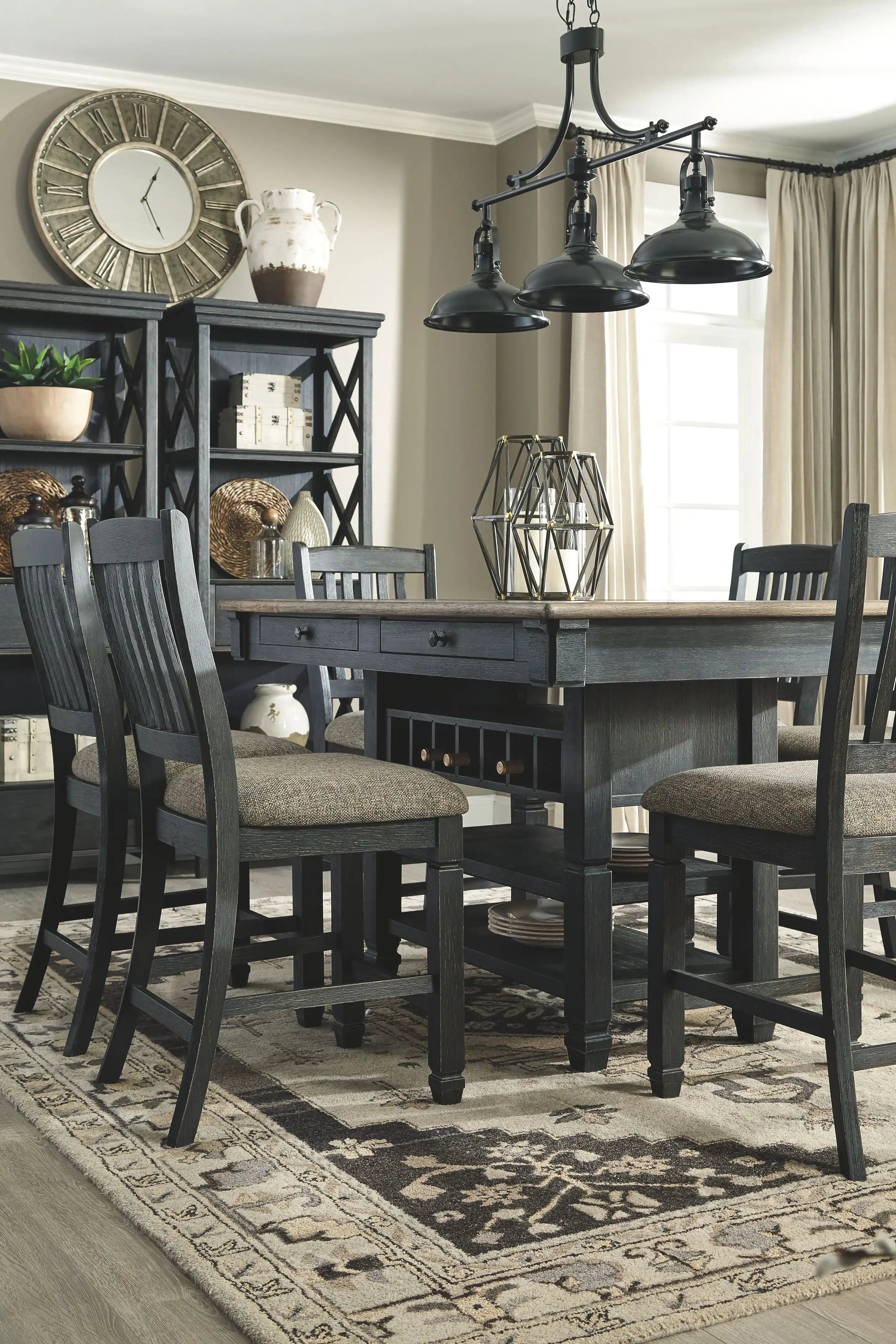 Tyler Creek - Counter Height Table Set - Best Buy Furniture