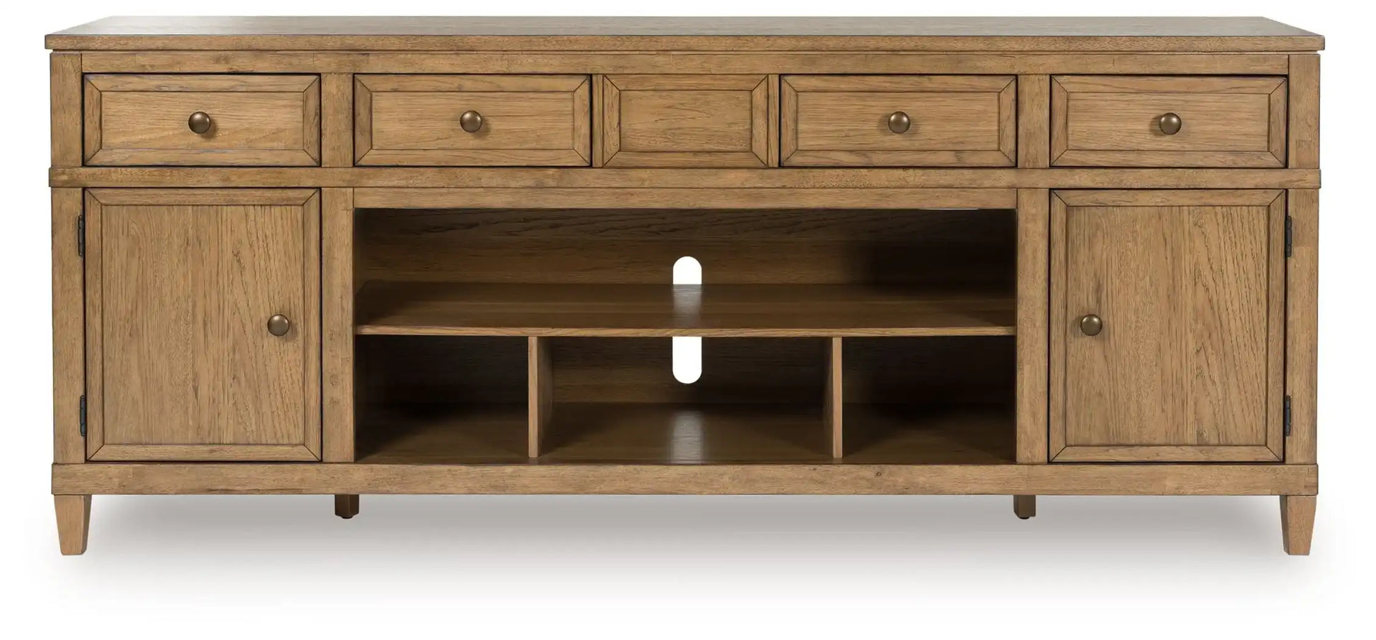Sharlance - XL TV Stand With Fireplace Option - Light Brown - Best Buy Furniture