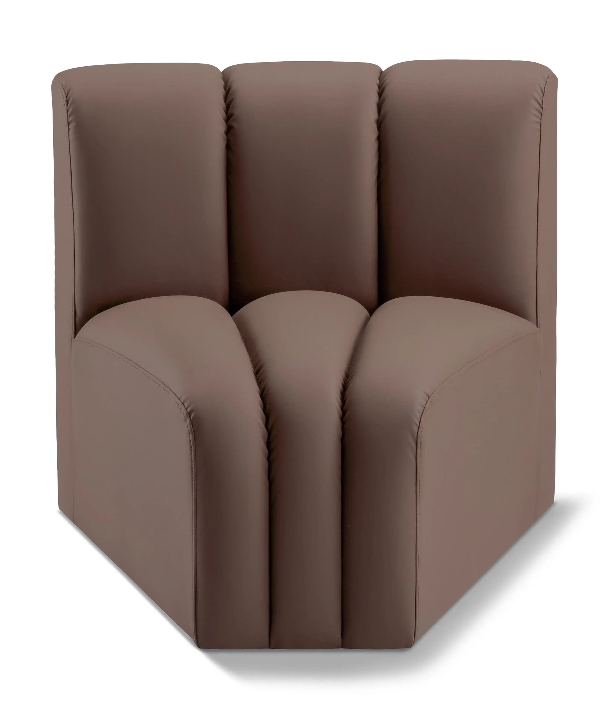 Arc - Faux Leather Curved Corner Chair - Best Buy Furniture