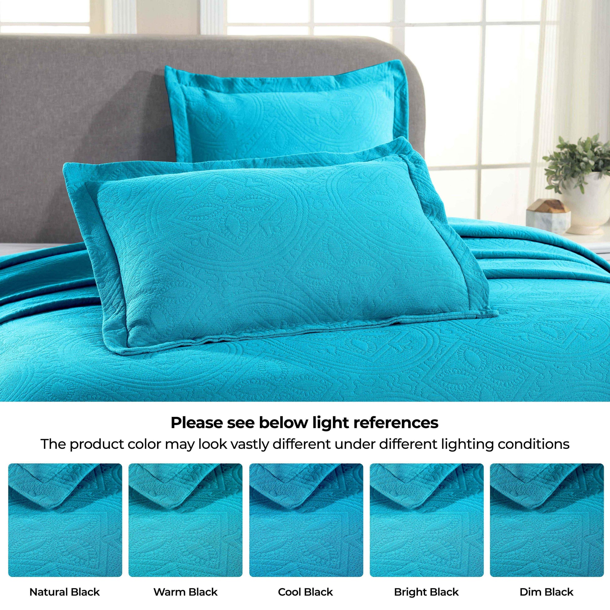 Celtic Circle Cotton Jacquard Matelasse Bedspread Set - Bedspread by Superior Brand