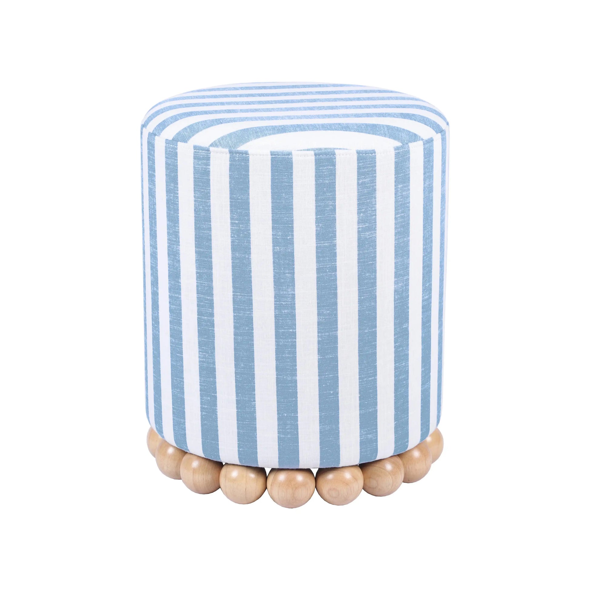 Dex - Striped Linen Ottoman - Best Buy Furniture