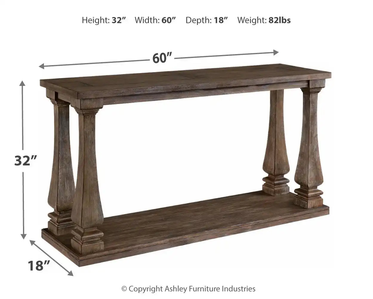 Johnelle - Sofa Table - Gray - Best Buy Furniture