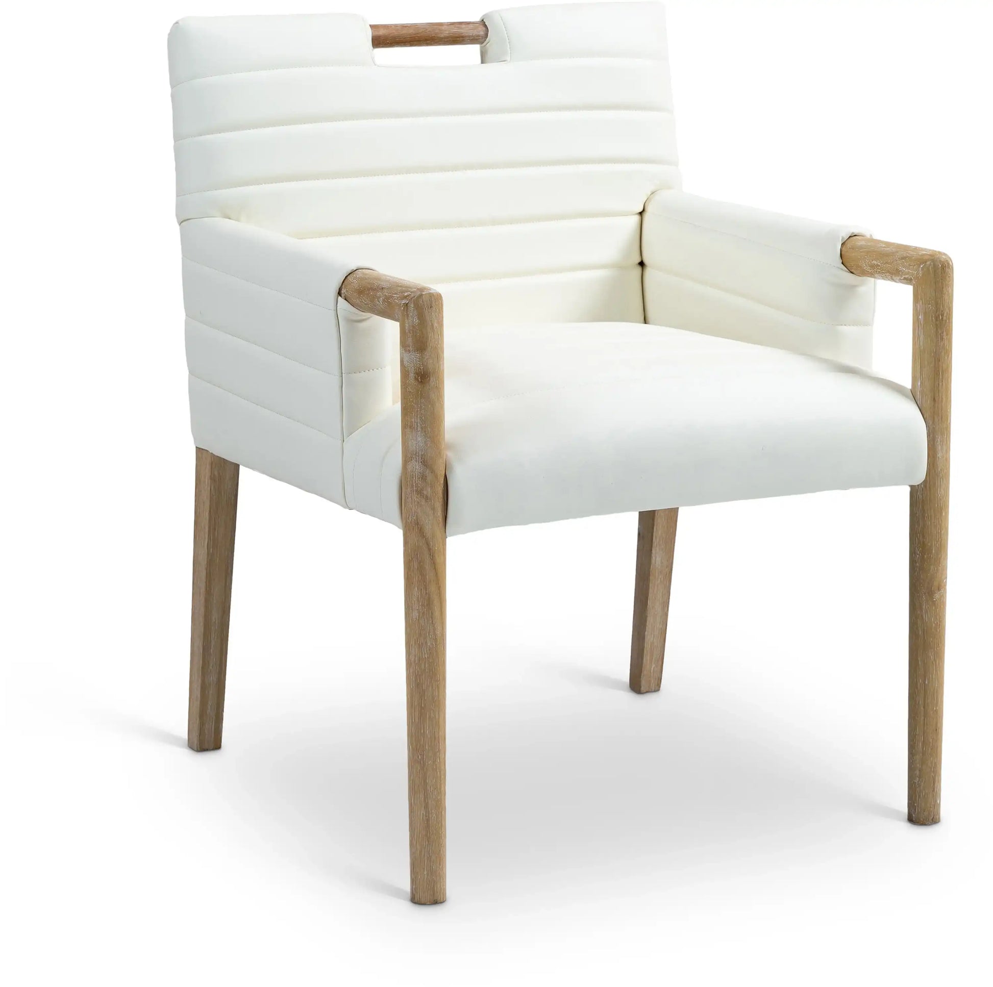 Aimee - Dining Arm Chair - Light Brown Legs - Best Buy Furniture