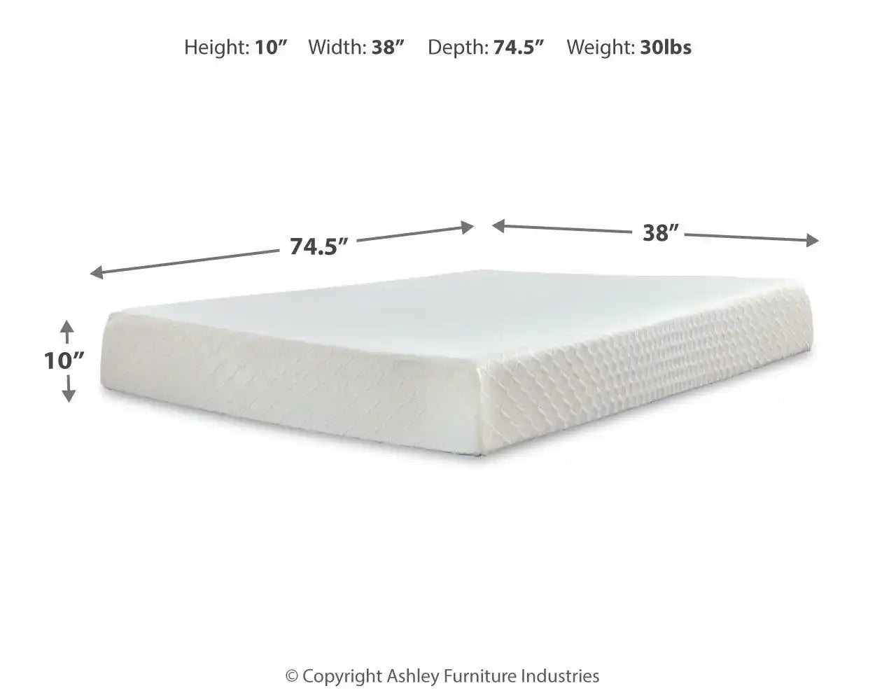10 Inch Chime Memory Foam - Firm Memory Foam Mattress - Best Buy Furniture