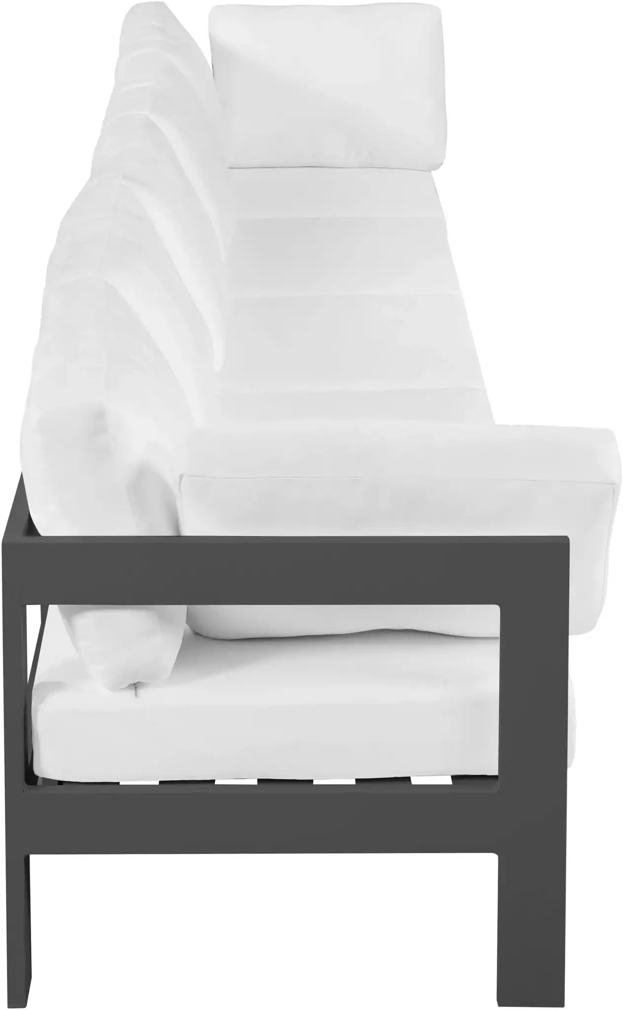Nizuc - Outdoor Patio 5 Seat Modular Sofa With Gray Frame