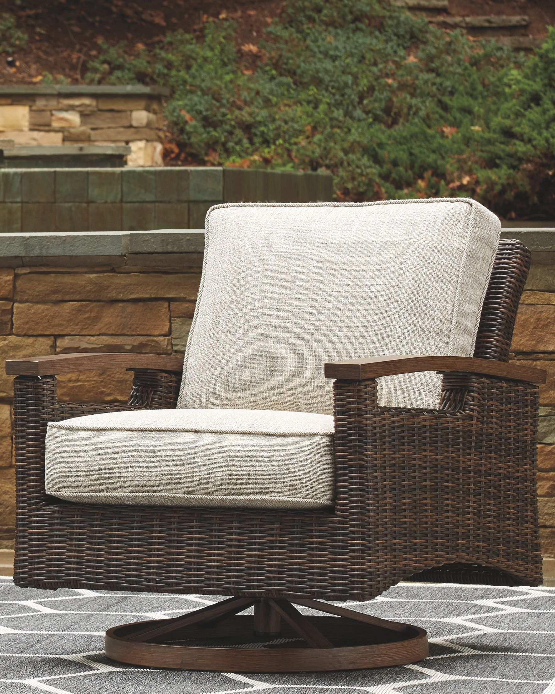 Paradise Trail - Swivel Lounge Chair (Set of 2) - Medium Brown - Best Buy Furniture