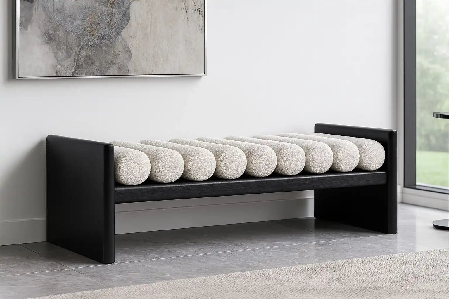 Waverly - Bench With Black Frame