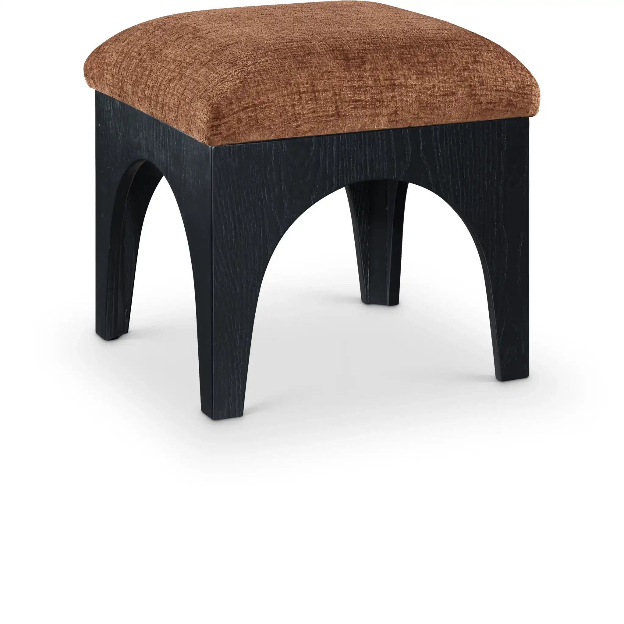 Lawson - Chenille Fabric Ottoman - Black Base - Best Buy Furniture