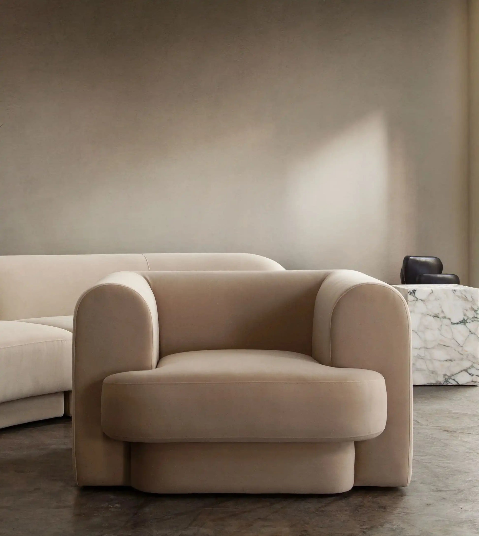 Form Camel Performance Velvet Chair - Best Buy Furniture