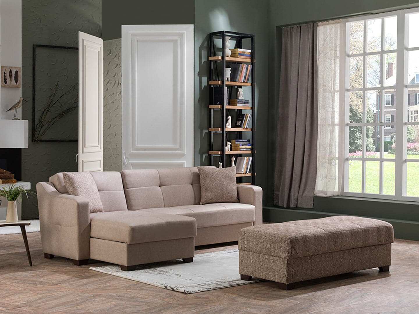 TAHOE Convertible Sectional Sofa with Reversible Chaise & Storage – 102” Wide, Modern & Space-Saving - Best Buy Furniture