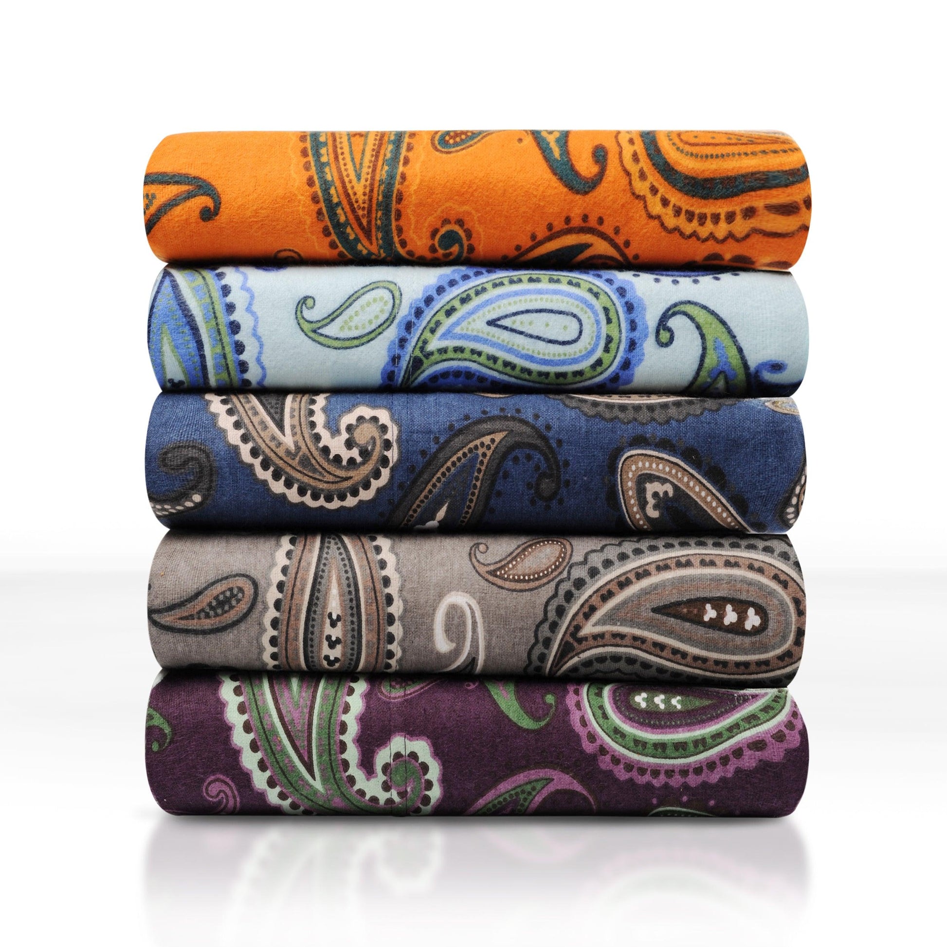 100% Cotton Flannel Bed Sheet Set Floral Paisley Deep Pocket - Sheet Set by Superior Brand