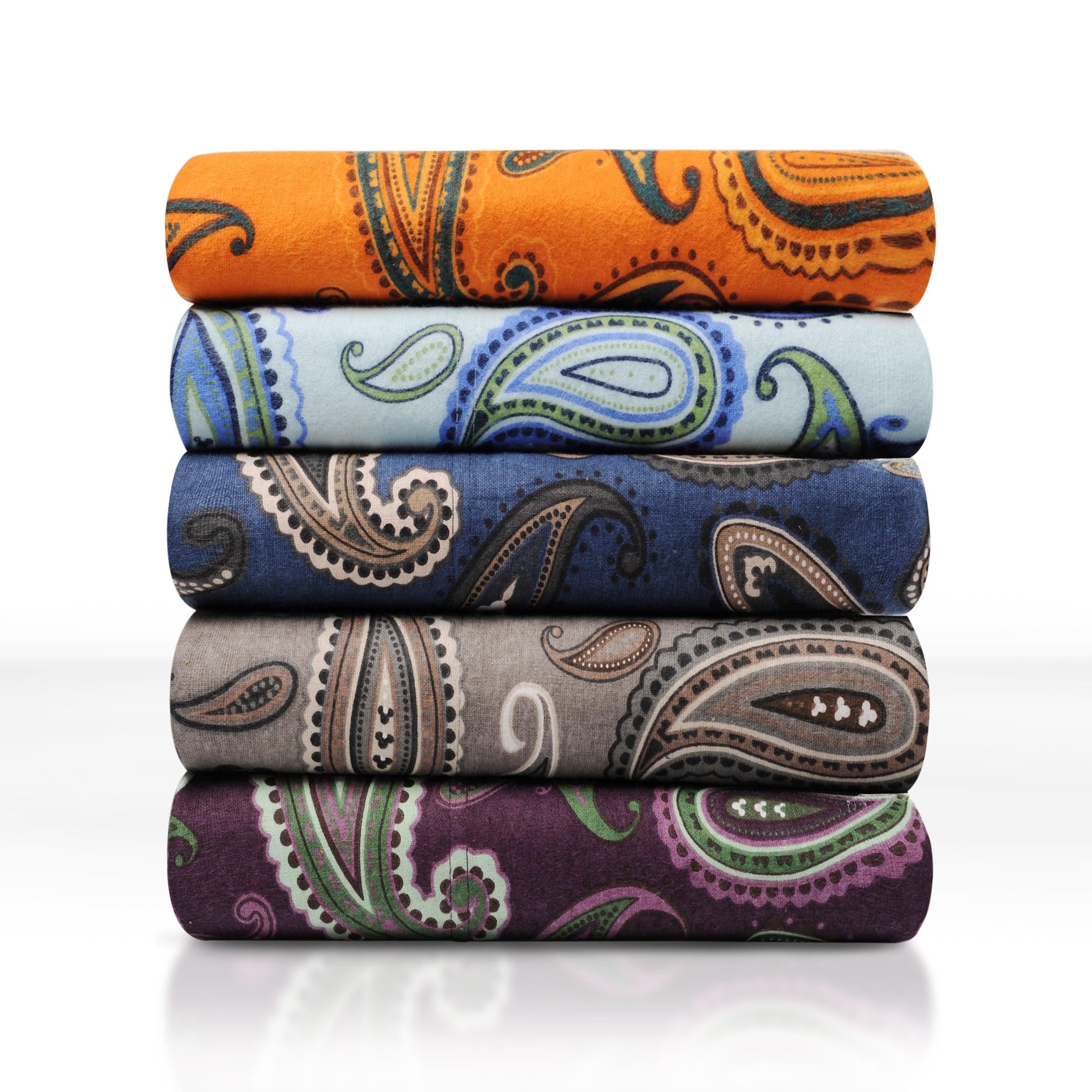 100% Cotton Flannel Bed Sheet Set Floral Paisley Deep Pocket - Sheet Set by Superior Brand