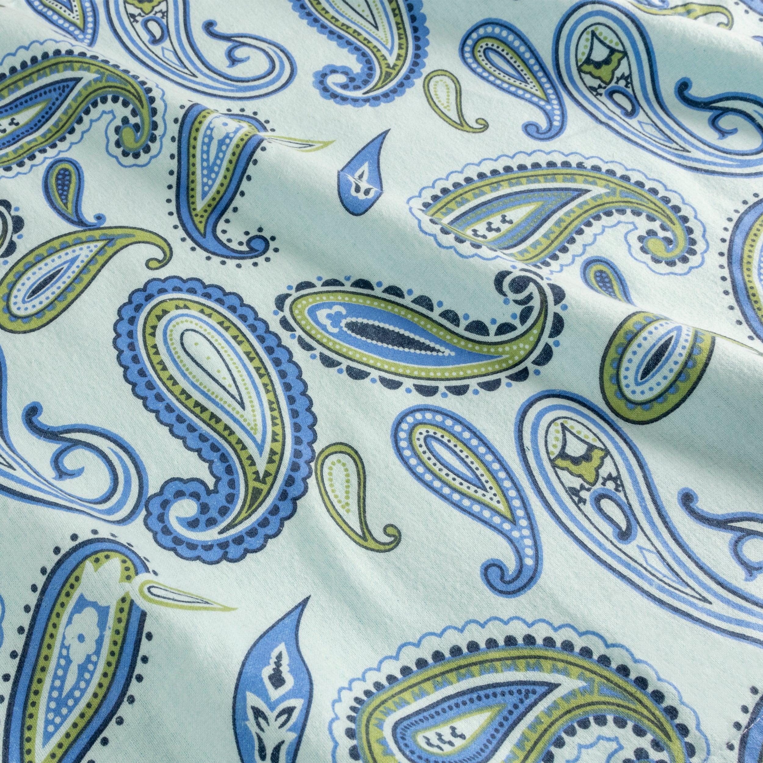 100% Cotton Flannel Bed Sheet Set Floral Paisley Deep Pocket - Sheet Set by Superior Brand