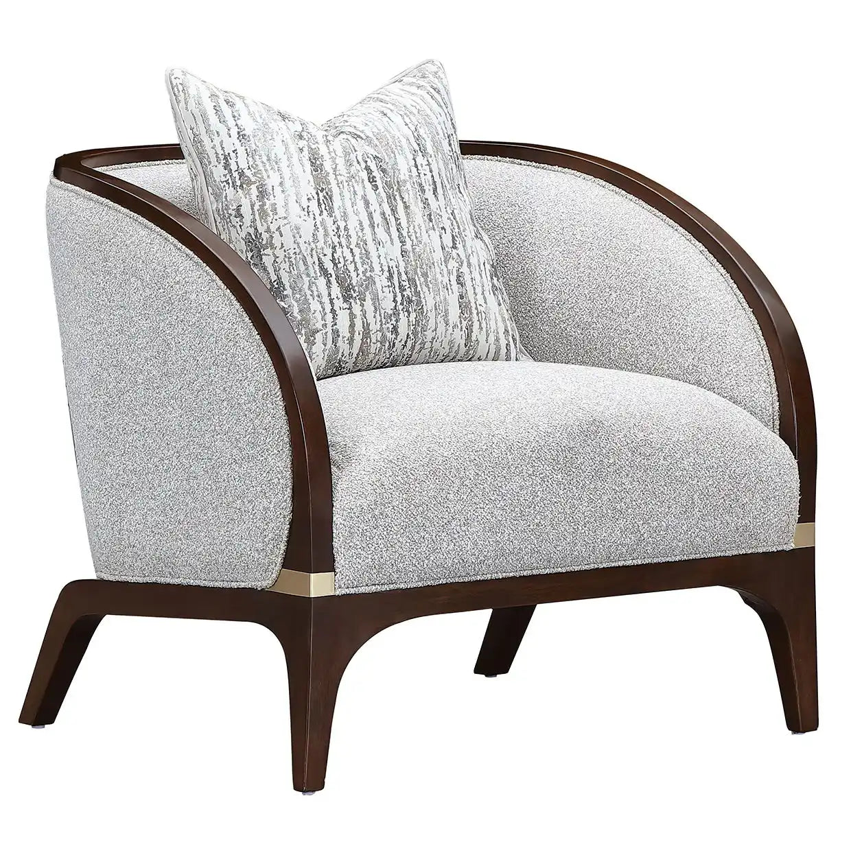 Houston - Matching Chair - Pebble / Walnut - Best Buy Furniture