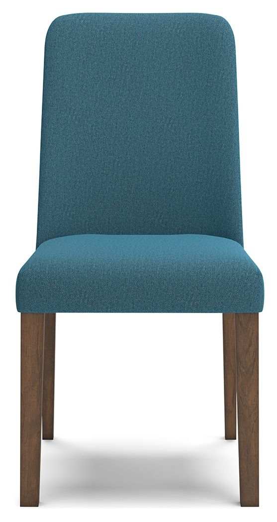Lyncott - Dining Uph Side Chair (Set of 2) - Blue / Brown - Best Buy Furniture