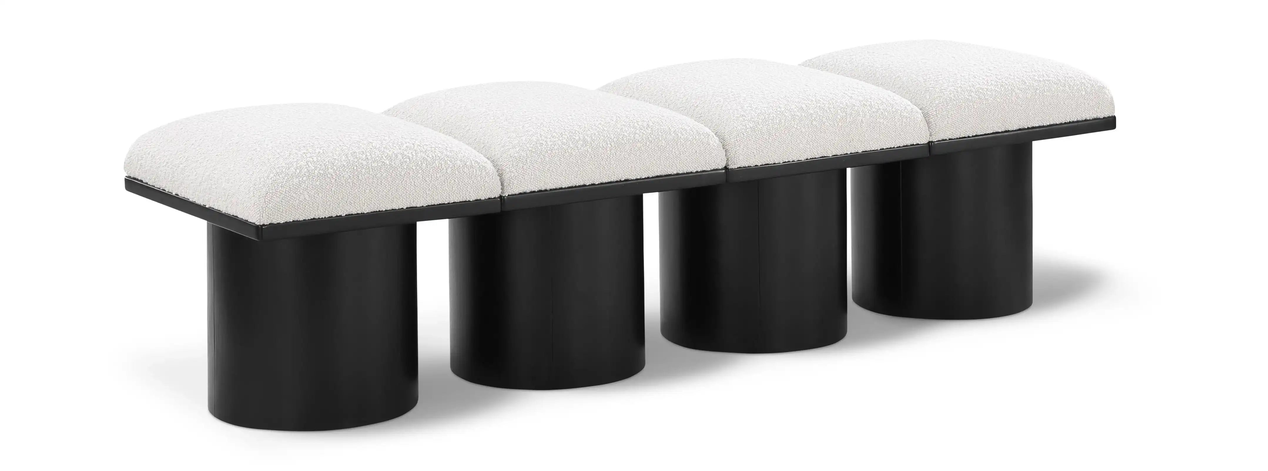 Pavilion - 4 Piece Modular Bench With Black Base - Best Buy Furniture