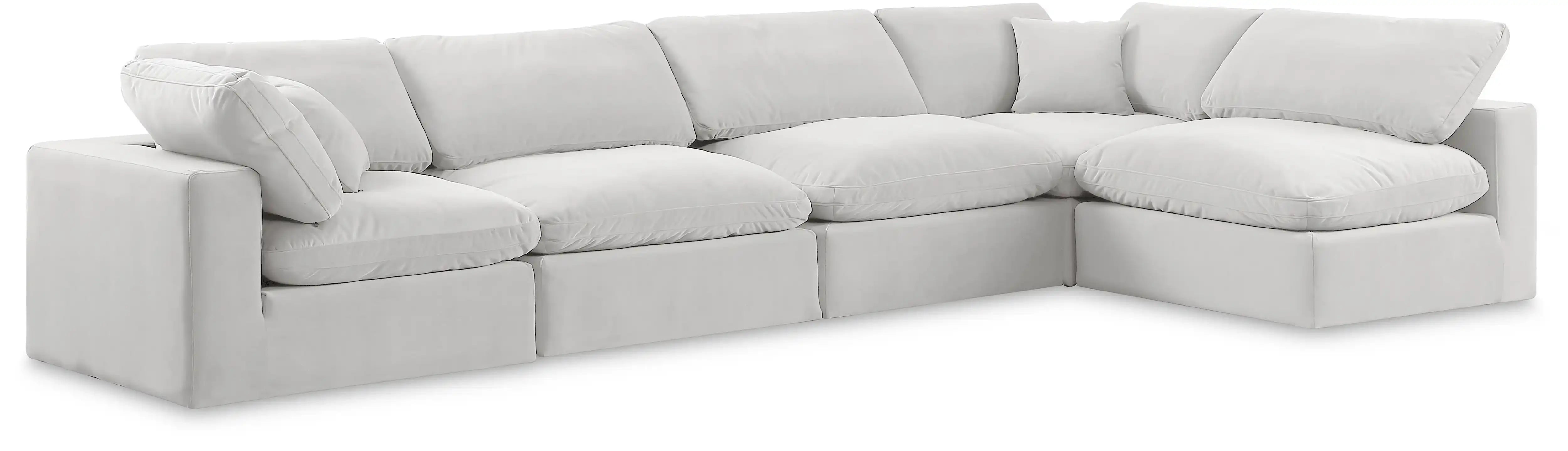 Comfy - 5 Piece Velvet Modular Sectional - Best Buy Furniture