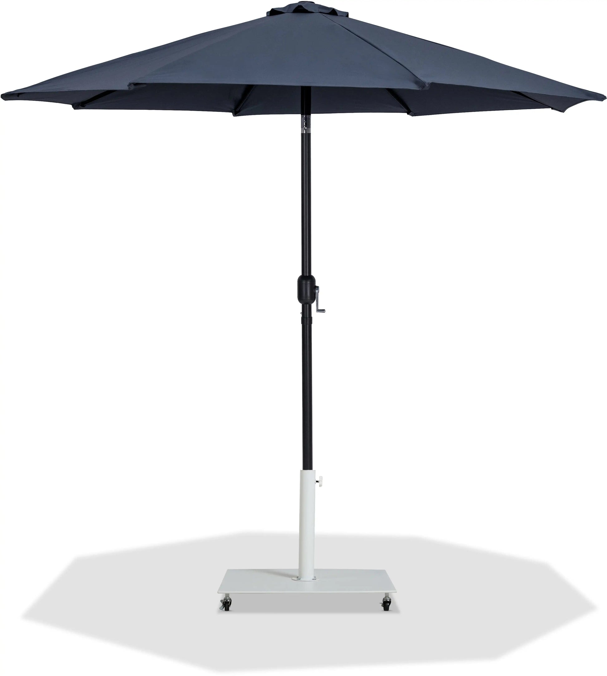 Fiji - Aluminum Patio Umbrella With Square White And Black Base - Best Buy Furniture
