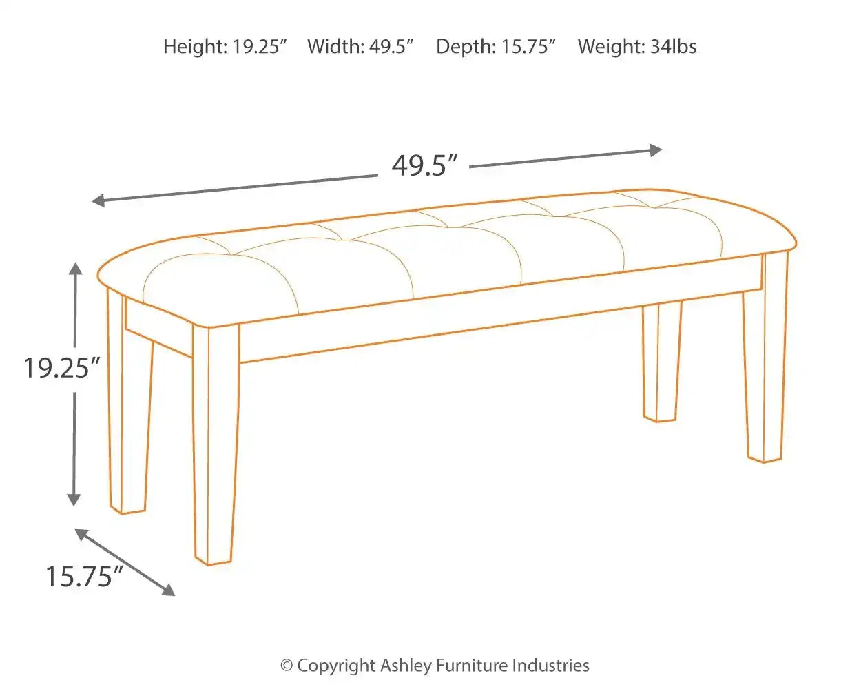 Haddigan - Upholstered Bench - Best Buy Furniture