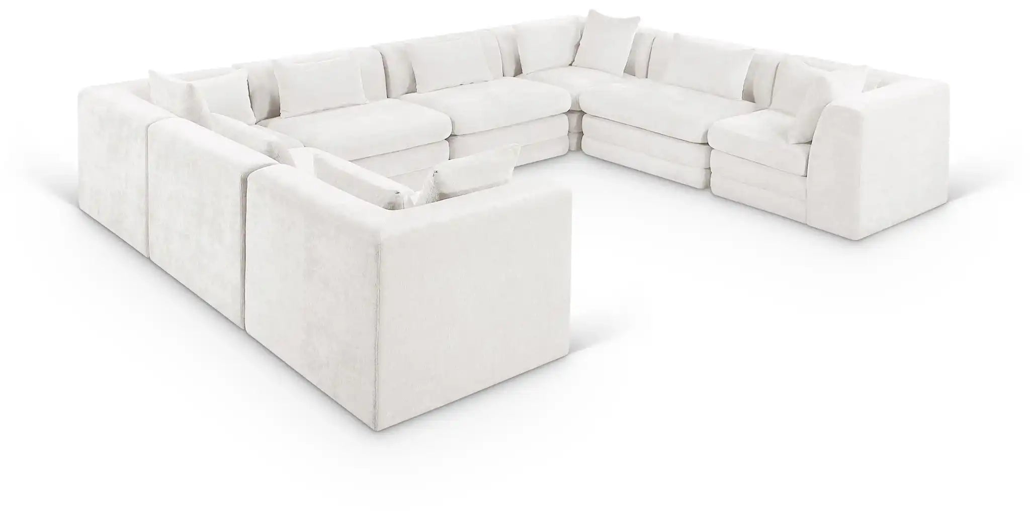 Stellar - 8 Piece Chenille Fabric Upholstered Modular Sectional - Best Buy Furniture