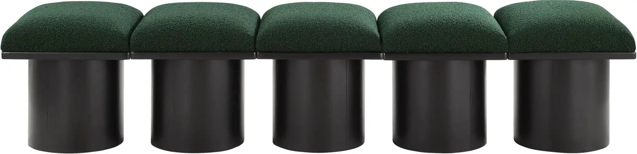 Pavilion - 5 Piece Modular Bench With Black Base