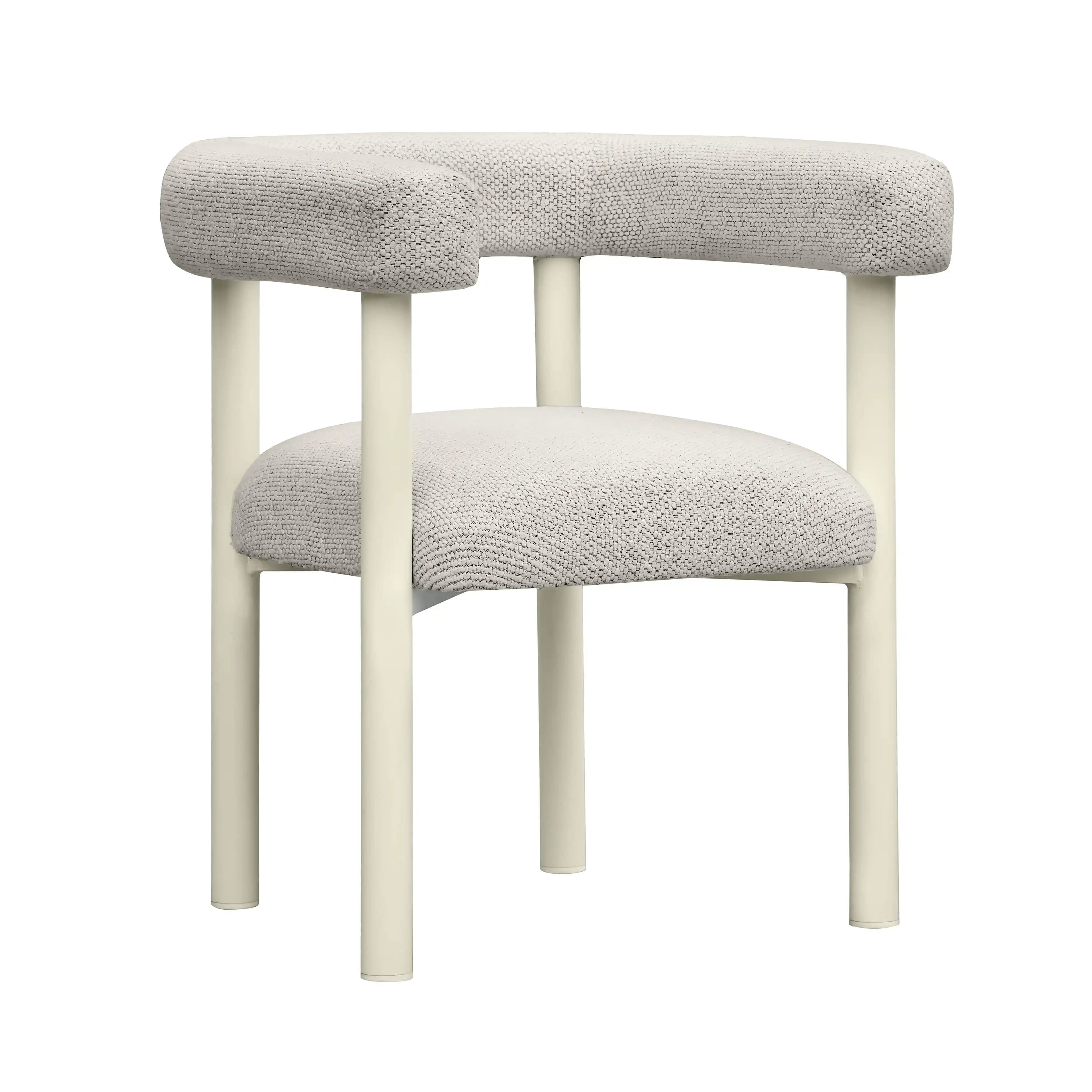 Jackie - Outdoor Textured Dining Chair - Cream - Best Buy Furniture