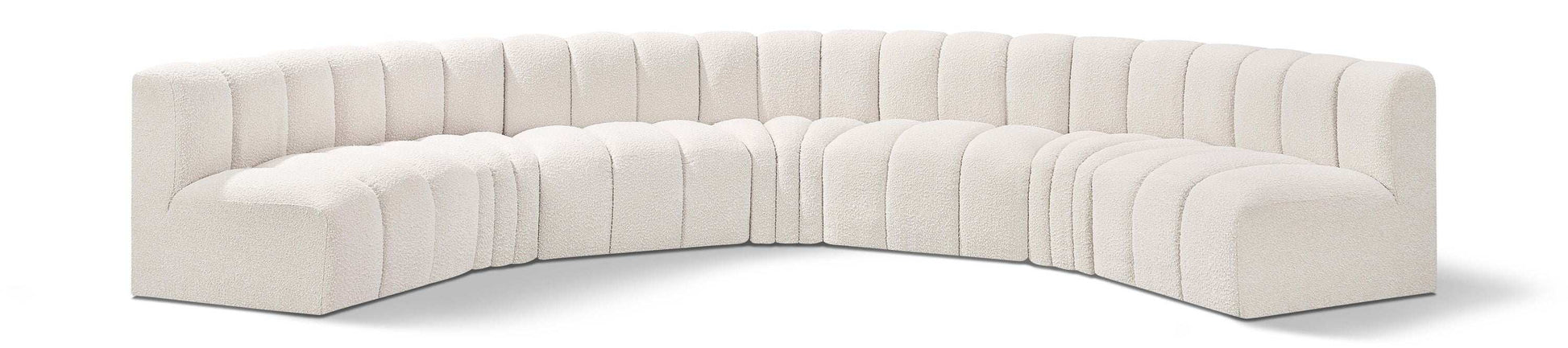 Arc - Boucle Fabric 7 Piece U-Shaped Modular Sofa - Best Buy Furniture