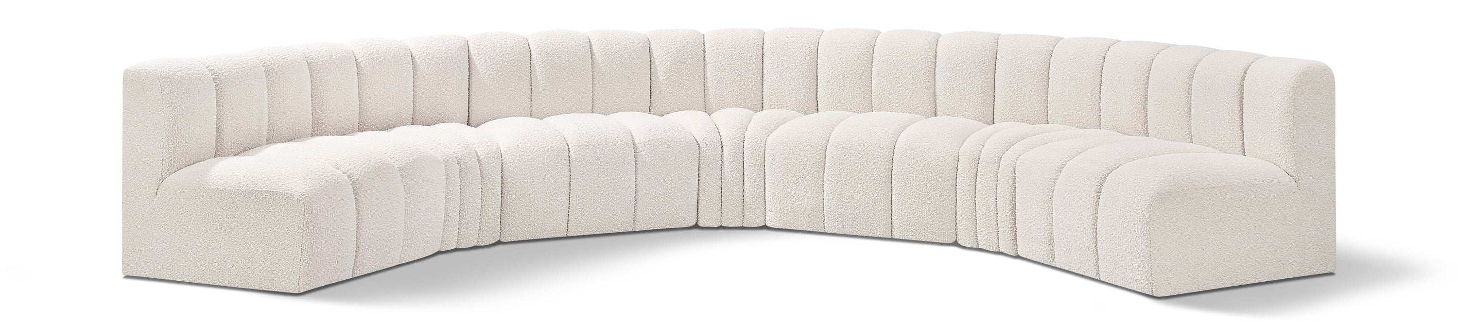 Arc - Boucle Fabric 7 Piece U-Shaped Modular Sofa - Best Buy Furniture