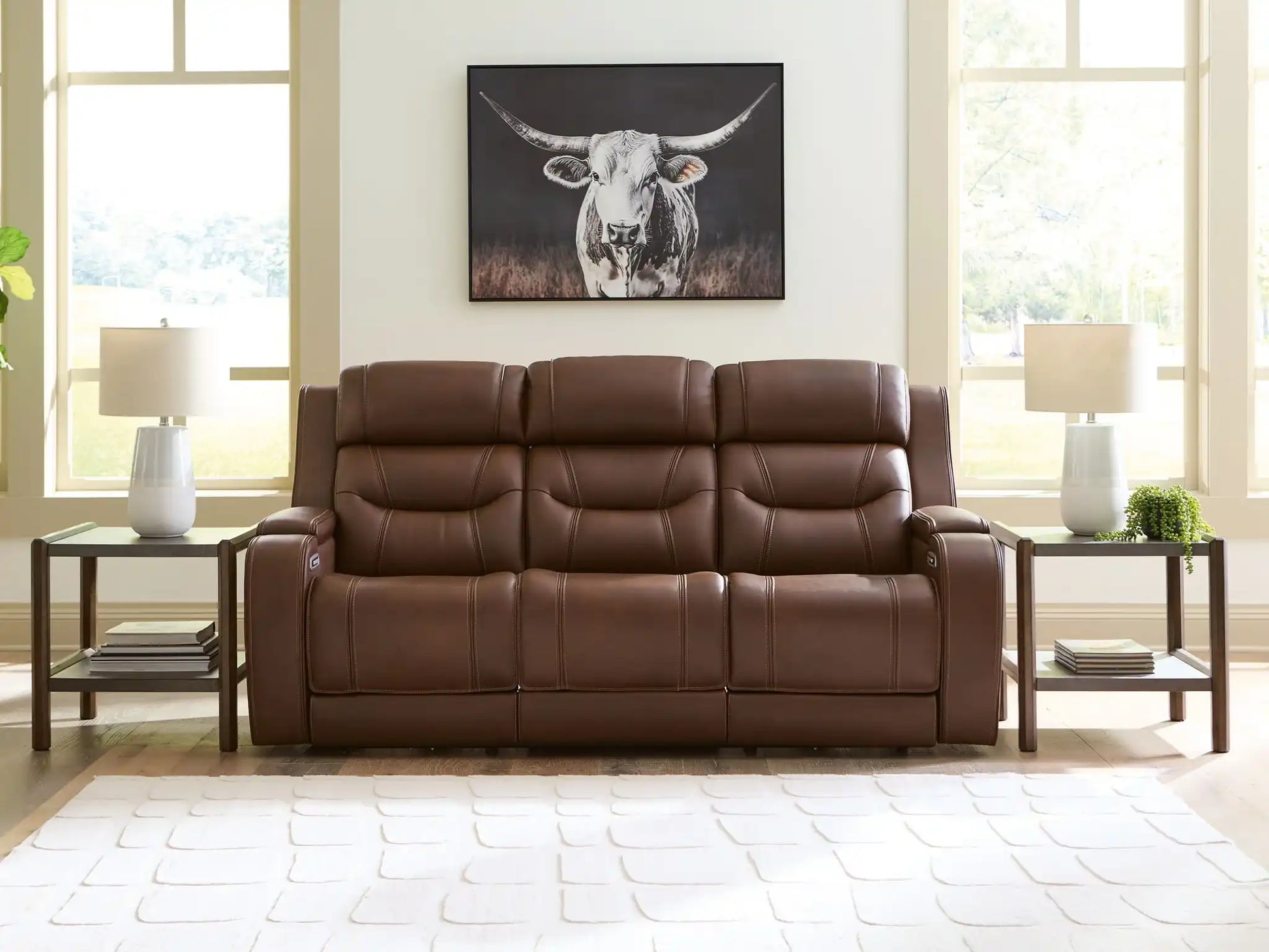 Knightington - Power Reclining Sofa With Audio Seating - Best Buy Furniture