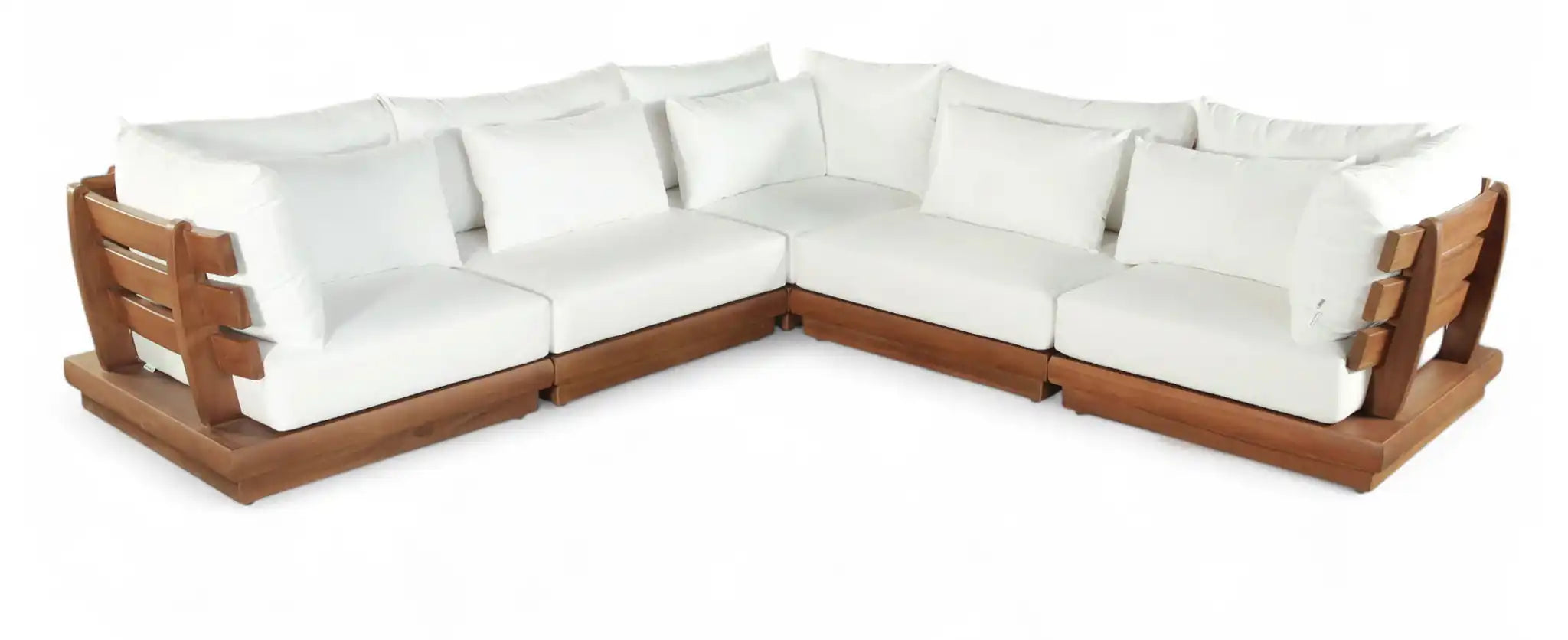 Mirella - 5 Piece Water Resistant Fabric Upholstered Outdoor Patio Modular Sectional - Best Buy Furniture