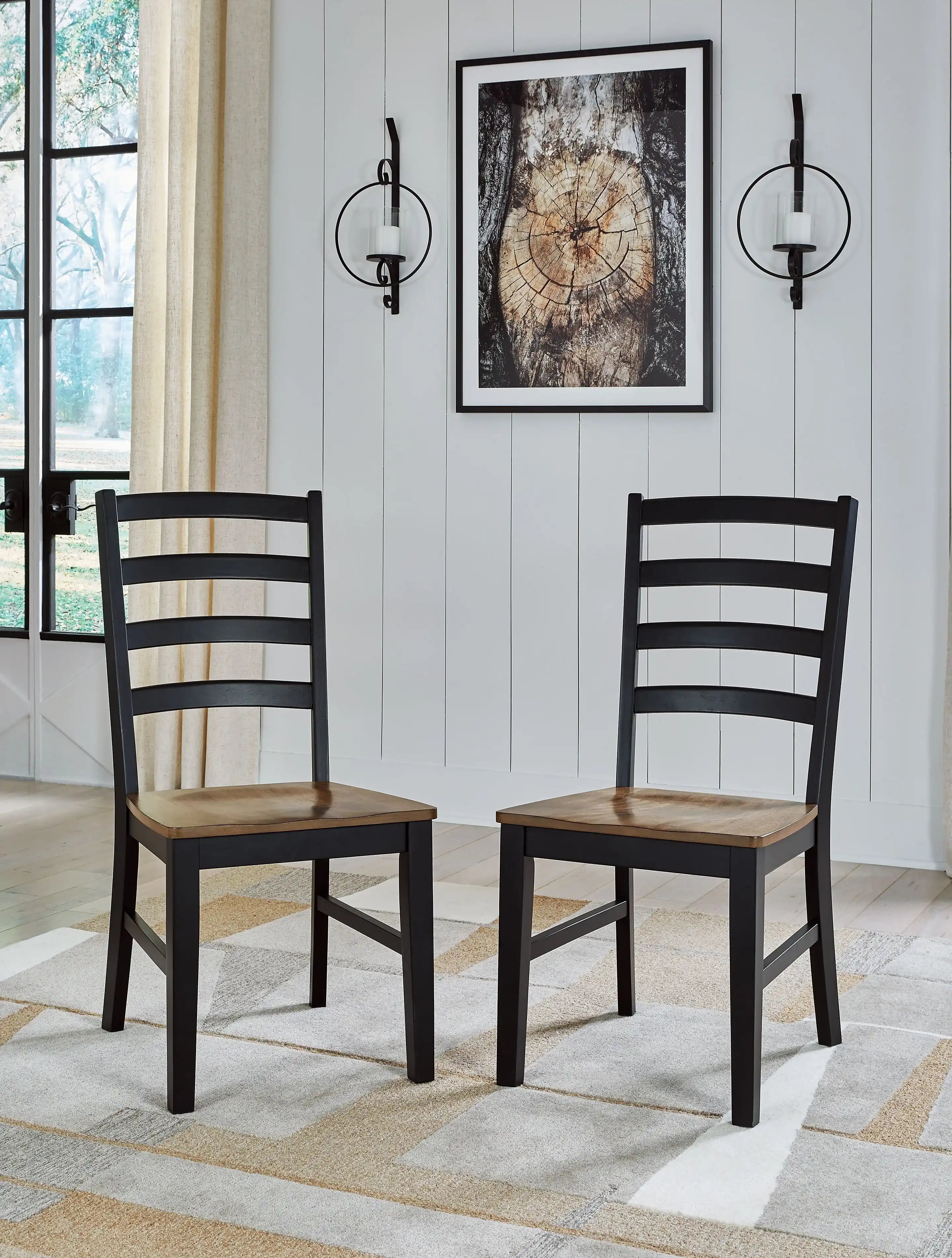Wildenauer - Dining Room Side Chair (Set of 2) - Brown / Black - Best Buy Furniture