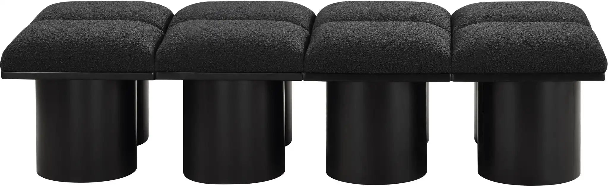 Pavilion - 8 Piece Modular Bench With Black Base