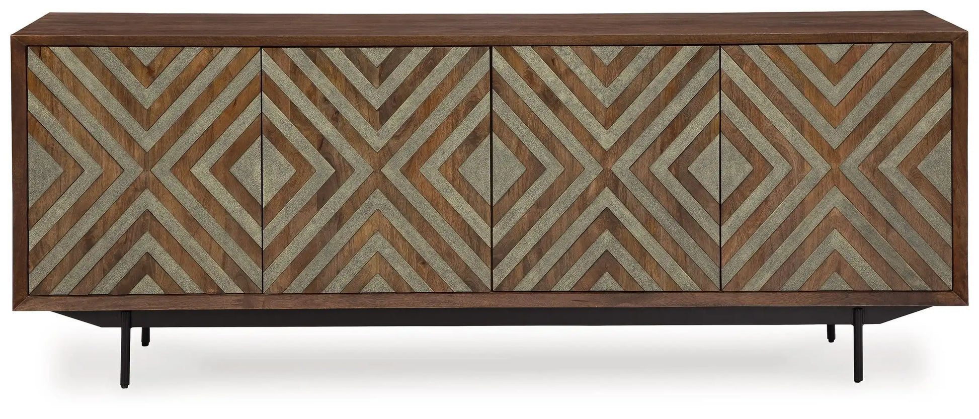 Dreggan - Accent Cabinet - Brown / Gold Finish - Best Buy Furniture