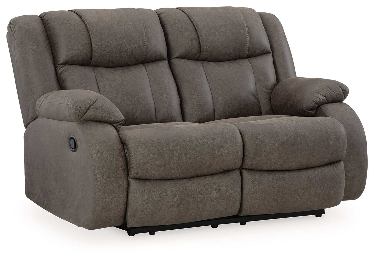 First Base - Reclining Loveseat - Gunmetal - Best Buy Furniture