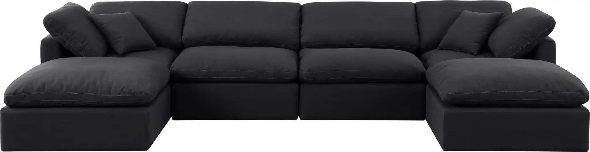 Indulge - Linen 6 Piece Modular Double Chaise Sectional