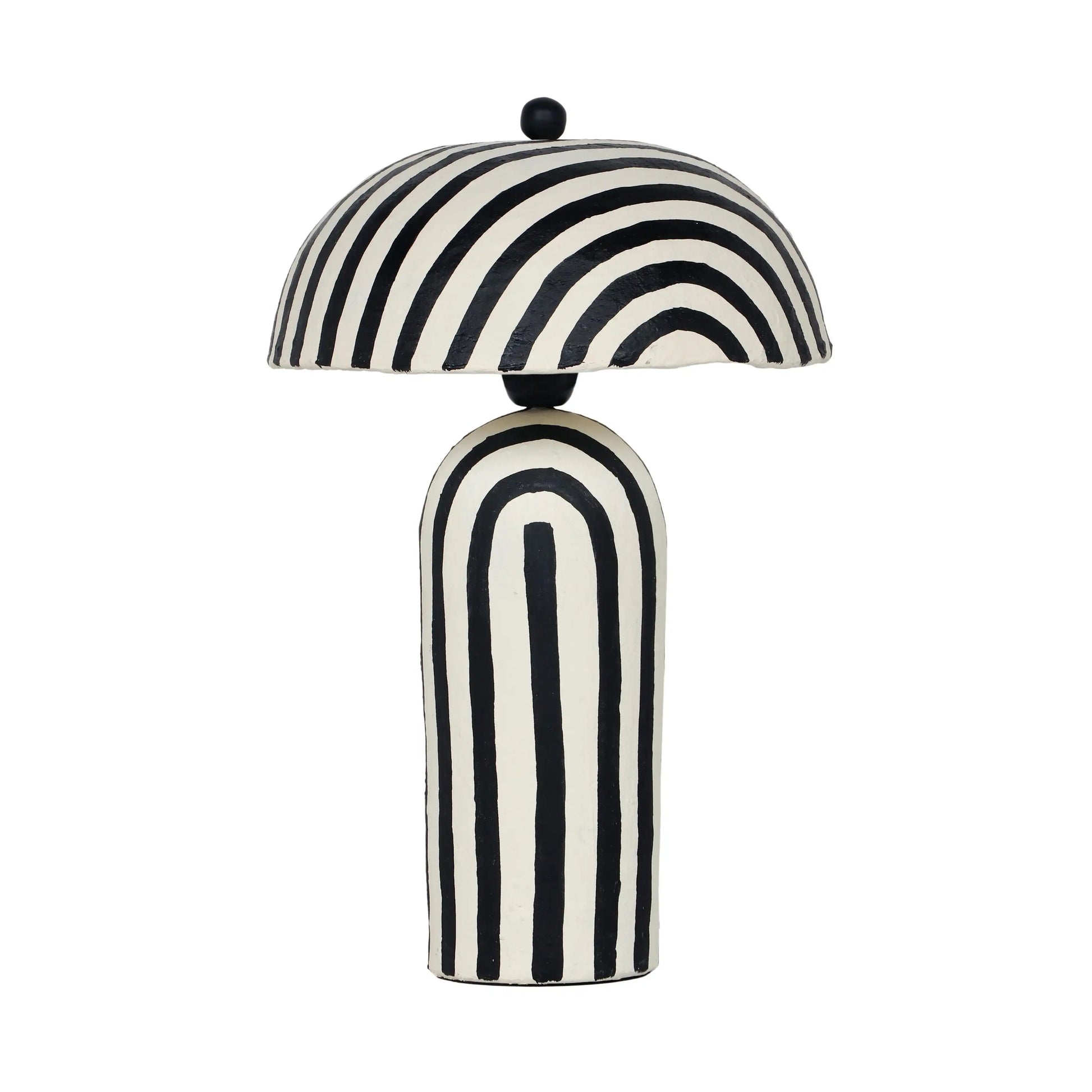 Maiori - Striped Papier Mache Table Lamp - Best Buy Furniture