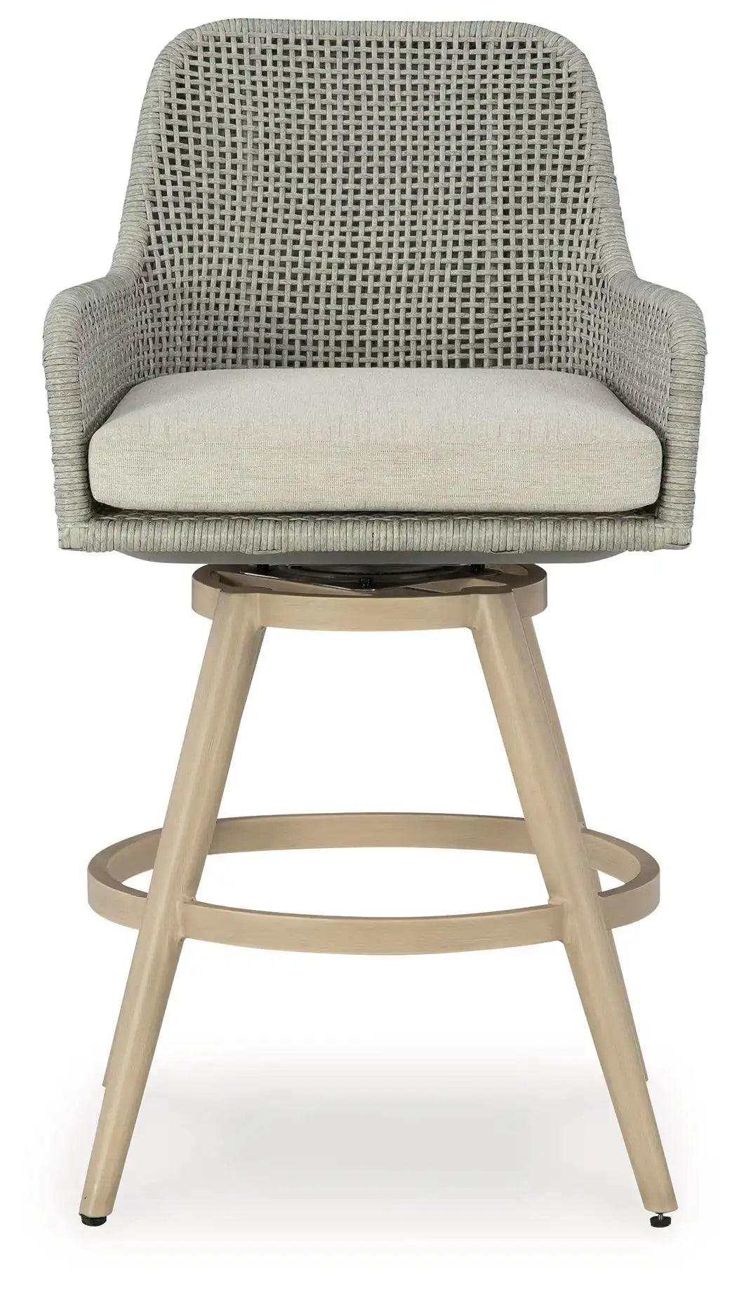 Seton Creek - Barstool With Cushion (Set of 2) - Beige / Gray - Best Buy Furniture