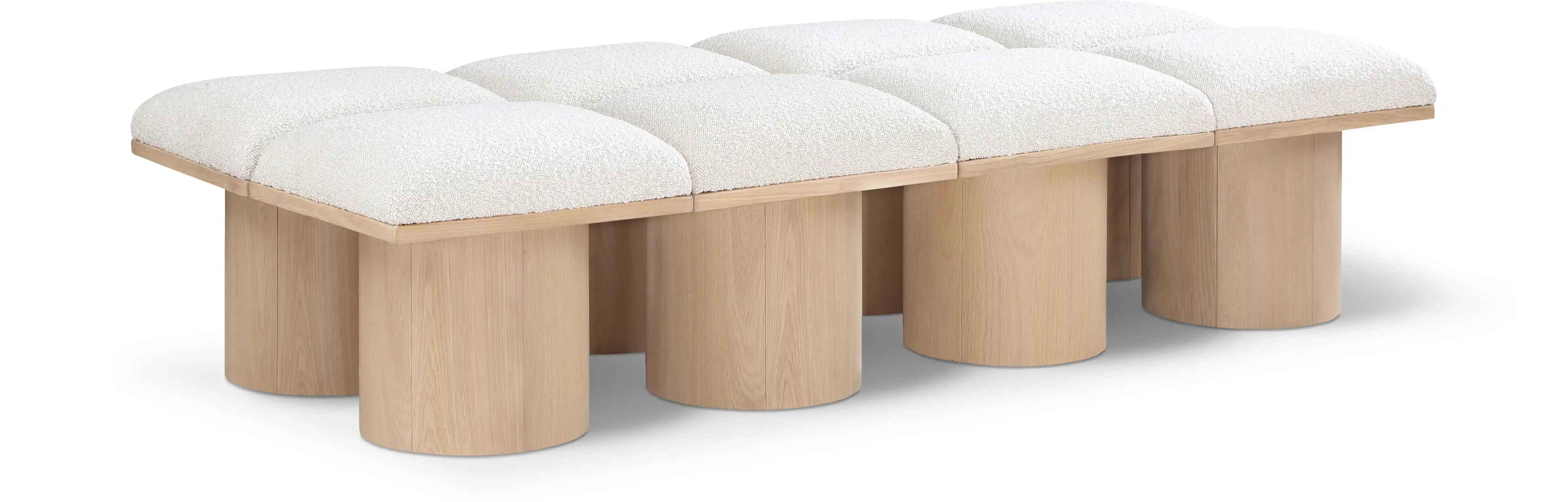 Pavilion - 8 Piece Modular Bench With Natural Base - Best Buy Furniture