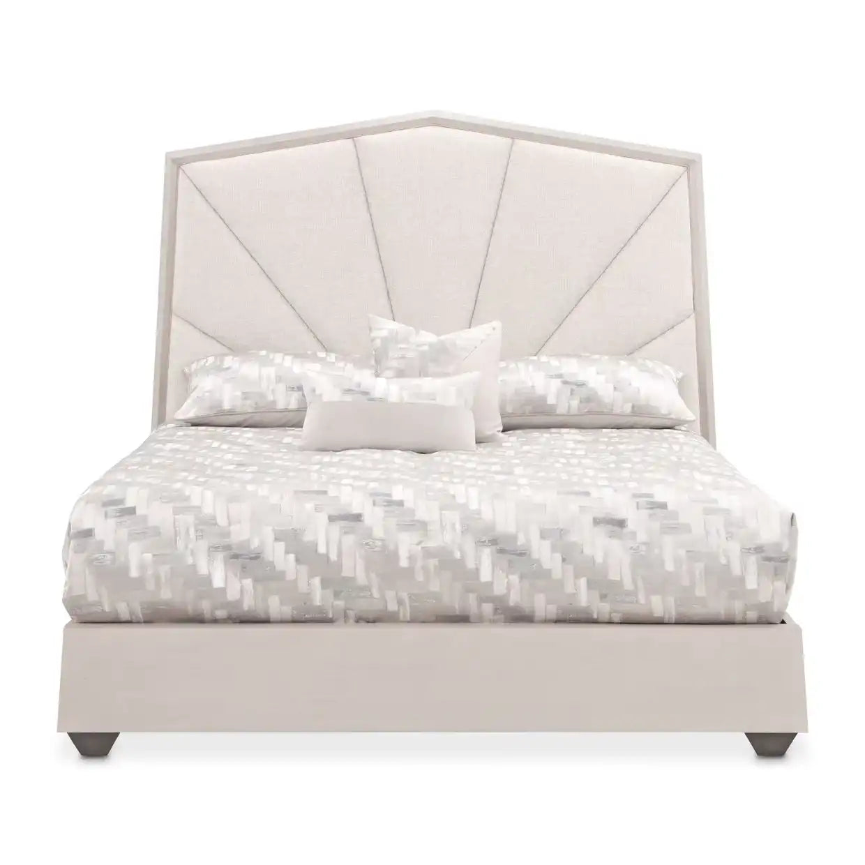 Fantosini - King Tufted Panel Bed - Silver Mist - Best Buy Furniture