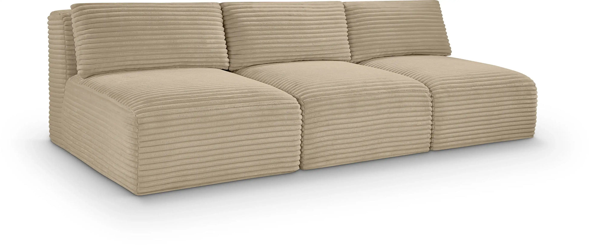 Shaggy - Fabric 3 Seat Modular Armless Sofa - Best Buy Furniture