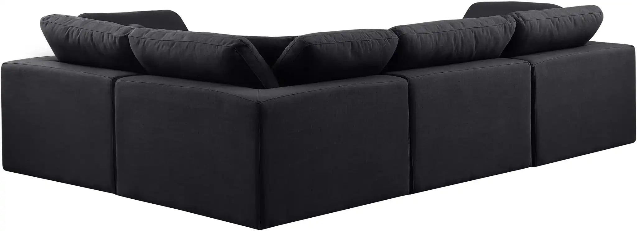 Comfy - 4 Piece Linen Fabric Modular Sectional