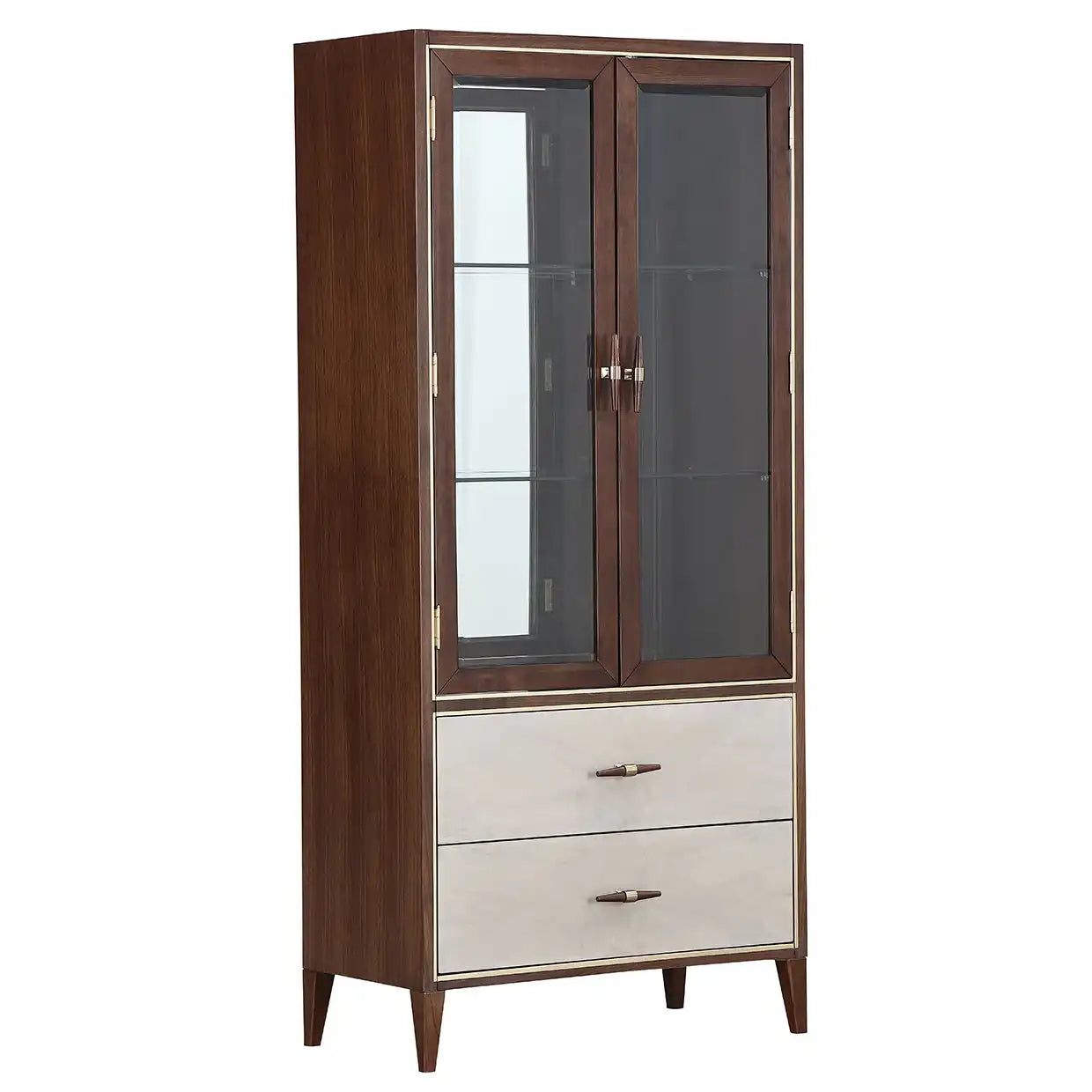 Houston - Display Cabinet - Walnut - Best Buy Furniture