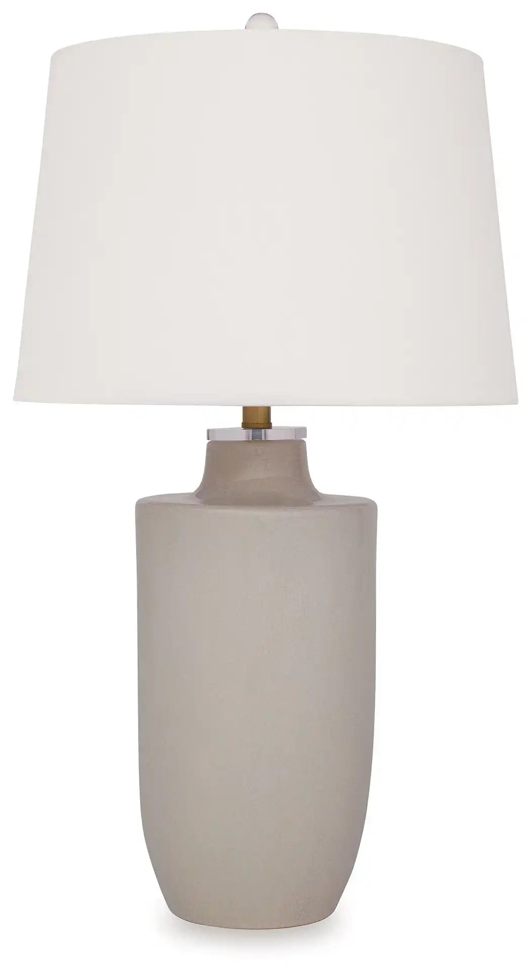 Cylener - Ceramic Table Lamp - Off White - Best Buy Furniture