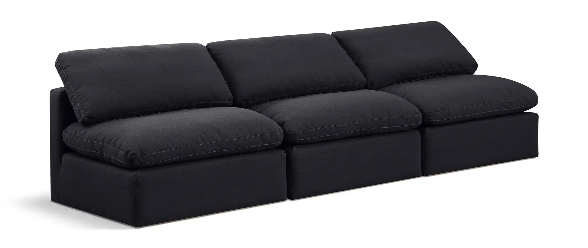 Indulge - Linen 3 Seat Modular Armless Sofa - Best Buy Furniture