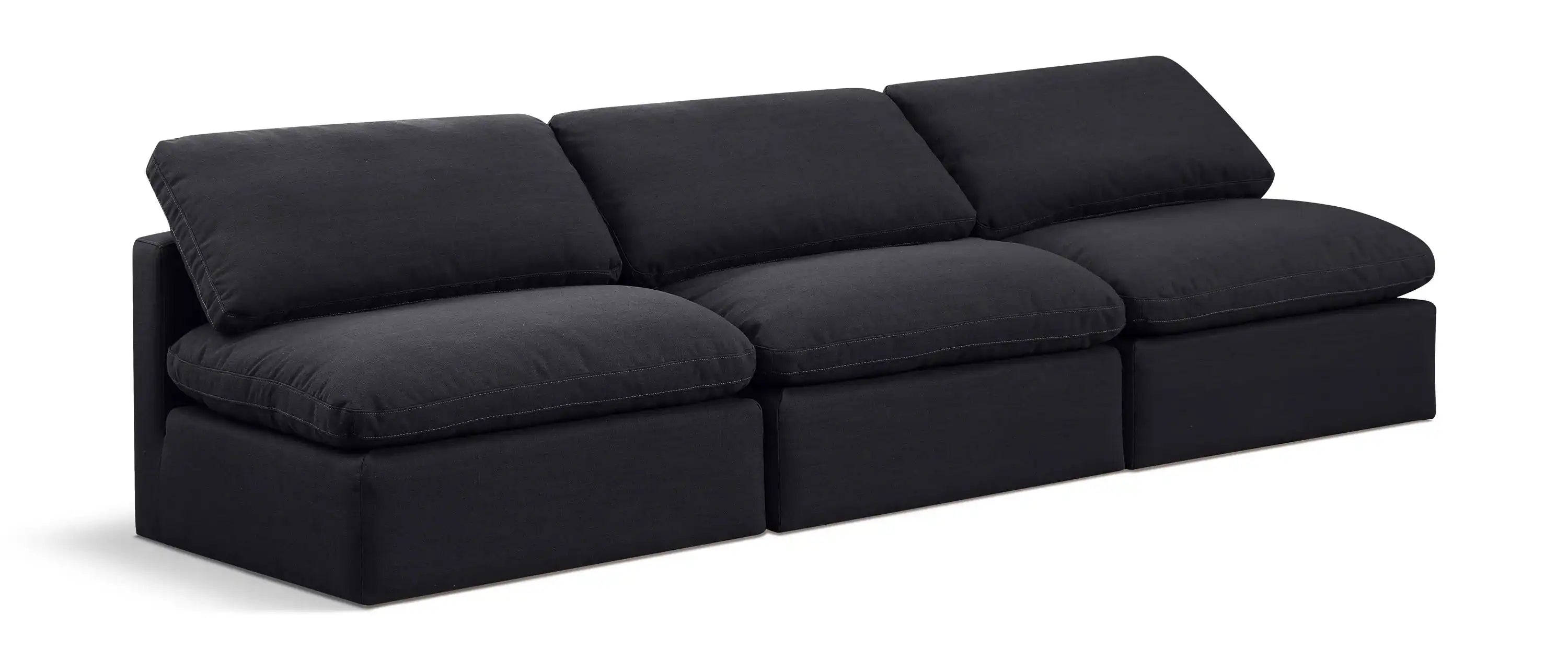 Indulge - Linen 3 Seat Modular Armless Sofa - Best Buy Furniture